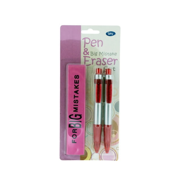 Pens & Big Mistake Eraser Set