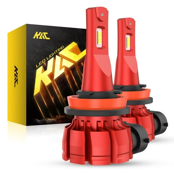 H11/H9/H16/H8 LED Fog Light Bulbs, 6500K Cool White, 5000LM Brighter, Plug & Play, True Mini Size, 50000 Hours Long Lifespan LED Fog Lights, Pack of 2