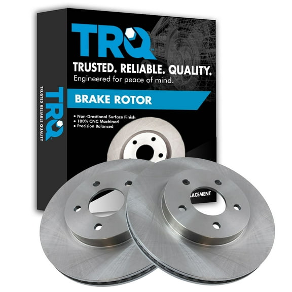 TRQ Front Brake Rotors Set Vented Fits Select 2005-2006 Chevrolet Equinox 2006 Pontiac Torrent 2002-2007 Saturn Vue