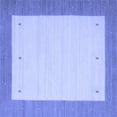 thumbnail image 1 of Ahgly Company Machine Washable Indoor Square Solid Blue Modern Area Rugs, 6' Square, 1 of 4