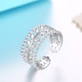 thumbnail image 3 of Anillo Abierto Hueco Yinane Plata ajustable, 3 of 8