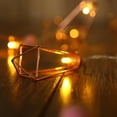 thumbnail image 6 of Efavormart Warm White 11 FT 20 LED Rose Gold Geometric Prism Battery Operated Fairy String Lights Party Home Kitchen Bar Decoration, 6 of 11