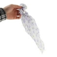 thumbnail image 5 of Unique Bargains 1 Pc Fashion Floral Hair Scrunchies Hair Ties Beige, Purple, 5 of 5