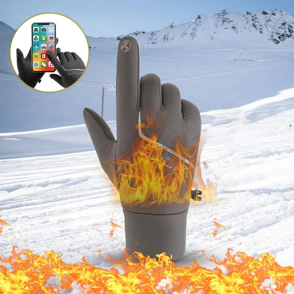 Miogawg Winter Gloves, Touch Screen Gloves, Warm Snow Water Resistant Thermal Gloves, Anti Slip Windproof Thermal For Men Women Running Hiking