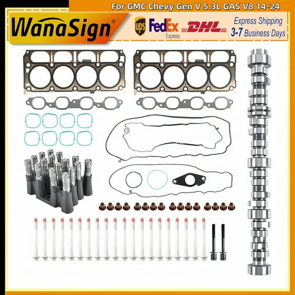 NON AFM Camshaft Lifter Engine Rebuild Kit For 2014-2024 GMC Sierra Chevy Silverado Gen V 5.3L GAS V8