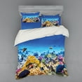 thumbnail image 2 of Ambesonne Fish Bedding Set 3 Pcs, Ocean Corals Goldfish, Twin, Turquoise, 2 of 3