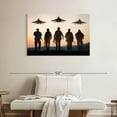 thumbnail image 2 of Elephant Stock Air Force Wall Art - Horizontal Canvas Wall Art - Living Room Wall Decor - Military Canvas - Beige And Black Decor - 39" x 26", 2 of 8