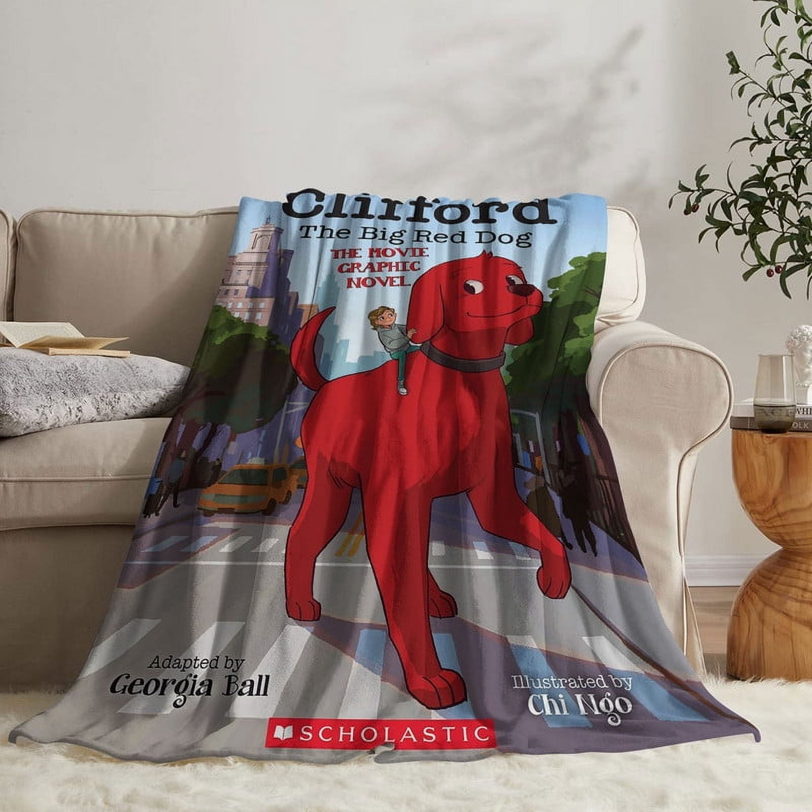 Clifford The Big Red Dog Throw Blanket Gifts for Fans Lover Girls Boys Women Present Hoodie Him Bed 30"x40"