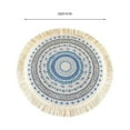 thumbnail image 3 of Discount! FNGZ Placemat Light Luxury Bohemian Style Woven Cotton Meal Pad Fabric Tassel Heat Insulation Pad Anti Scald Pot Pad Household Decorative Pad Features:, 3 of 7
