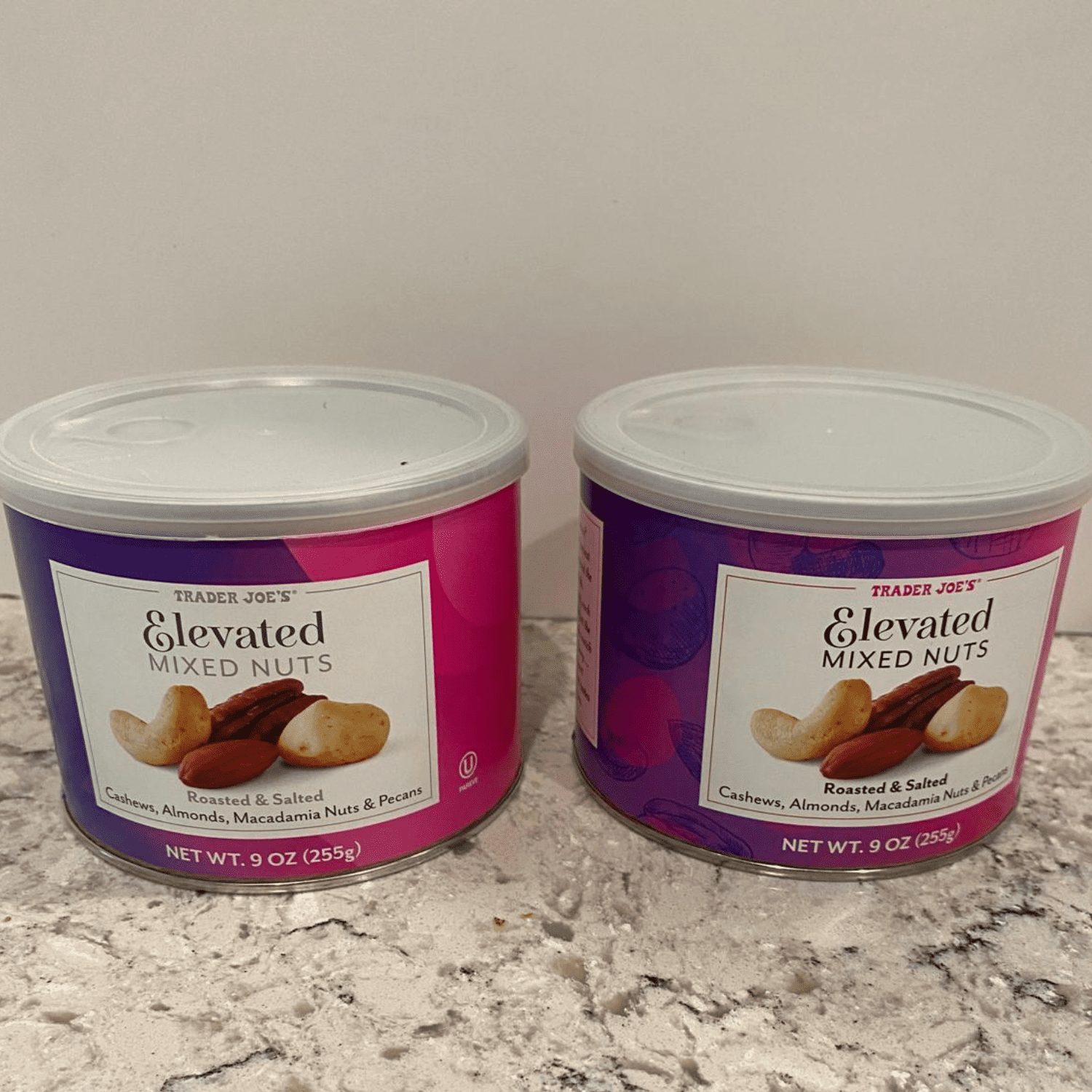 Trader Joe's Elevated Mixed Nuts, Roasted & Salted Cashews, Almonds, Macadamia Nuts & Pecans 9 oz- Pack of 2