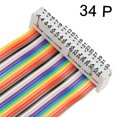 thumbnail image 3 of Unique Bargains IDC 34 Pins Wire Flat Multicolored Flexible Rainbow Ribbon Jumper Cable 30cm, 3 of 5