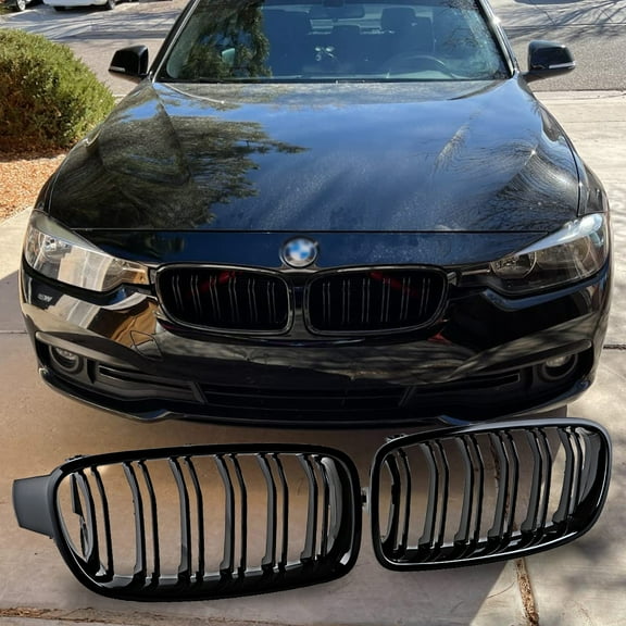 Astra Depot Glossy Black Front Kidney Grille Grill for BMW F30 320i 328i 335i 4-Doors 2012-2018 (2pcs)