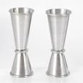 thumbnail image 2 of 2 Pack Japanese Style Double Cocktail Jigger Stainless Steel Measuring Jigger 1 & 2 oz with 2 Engraving Measures (OZ & ML) Jigger for Bartender, 2 of 5
