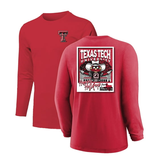Youth Red Texas Tech Red Raiders Snowy Polaroid Long Sleeve T-Shirt