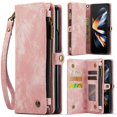 thumbnail image 1 of Zipper Wallet Case Compatible With Samsung Galaxy Z Fold 4, Pu Leather Cover With Card Holder & Wristband, 1 of 5
