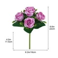 thumbnail image 3 of LiUMX Artificial Wedding Bouquet - 22x16cm Realistic Silk Bridal Flowers for Home Decor, Parties, Centerpieces - Romantic Home & Wedding Decoration, 3 of 5