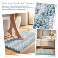 thumbnail image 4 of Unique Bargains Ultra Soft Non Slip Machine Washable Chenille Bath Mat Blue 32" x 20", 4 of 6
