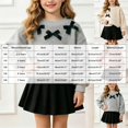 thumbnail image 6 of Mnyotv Spring Fall Clothes for Girls Long Sleeve Bow Tops and Skirts 2Pcs Sets Back to School Outfits Size 4Y, 6 of 6