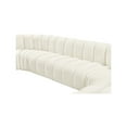 thumbnail image 4 of Meridian Furniture Arc Cream Velvet Modular Sectional, 4 of 15