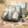 thumbnail image 4 of Gift Baskets for Women, 8 Pcs Self Care Gifts for Women Get Well Soon Gifts, Birthday Gifts for Women, Relaxing Spa Gifts Care Package w/ Blanket, Sympathy Gift Baskets for Mother's Day (Sage Green), 4 of 9