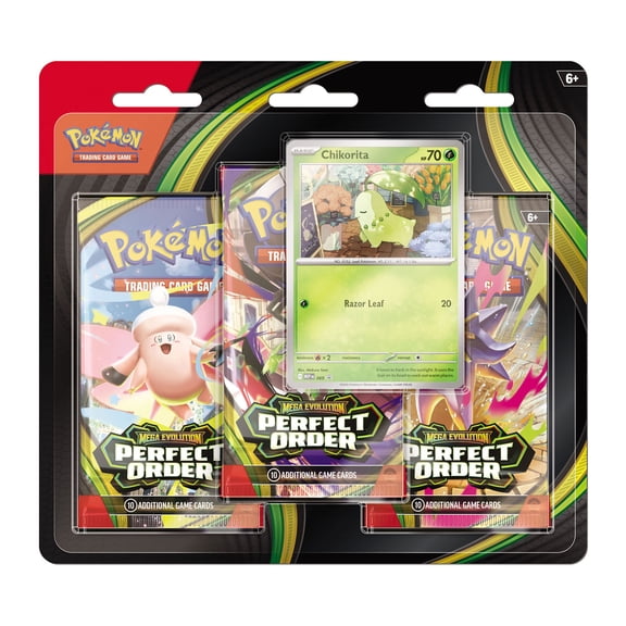 Cartas Coleccionables Pokemon TCG Mega Evolution Perfect Order 3 Pack Blister en Ingles