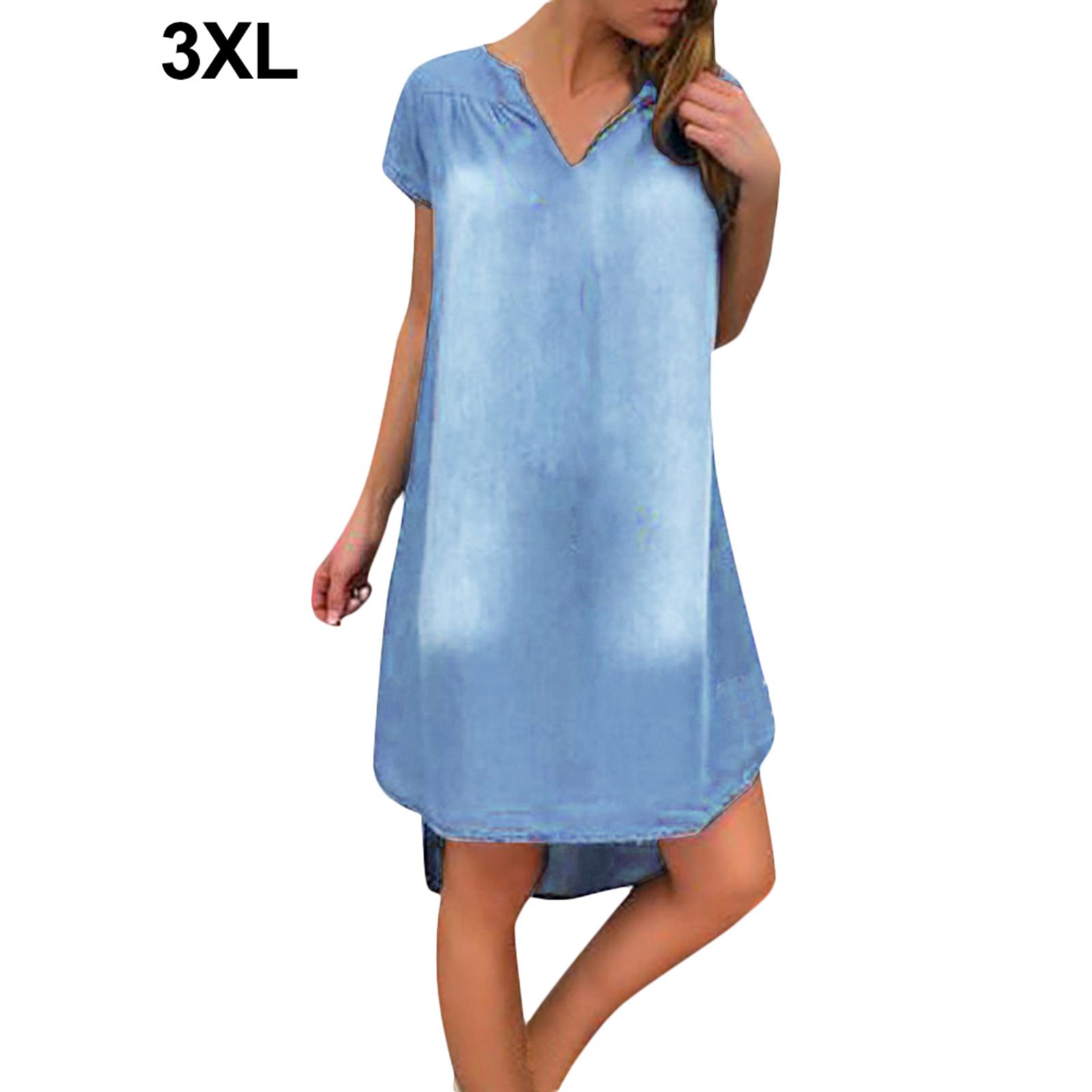 denim pullover dress