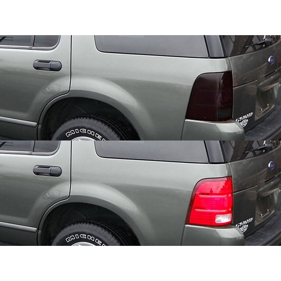 Rvinyl Tail Light Tint Covers Compatible with Ford Explorer 2002-2005 - Smoke