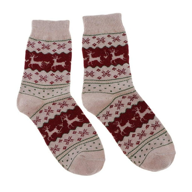 Calcetines Tobilleros de Invierno Perfecl de Mezcla de Lana Caqui Talla Única