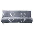 thumbnail image 2 of Futon Sofa Slipcover Elastic Armless Sofa Cover Furniture Protector Folding Sofa Bed Slipcover For Sofa Bed Without Armrests  Size  Black Triangle, 2 of 7