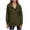 Army Green, variant on Women's CrewNeck Long Sleeve Pullover Henley Shirts with Button-Up Neckline Side Slit Casual Comfortable Pullover Tops