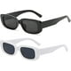 thumbnail image 1 of 2 piezas de gafas de sol rectangulares de protección retro para conducir para mujeres, 1 of 5