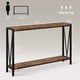 thumbnail image 2 of Yeshouse Consola Industrial, mesa de entrada de 2 estanterías con almacenamiento, mesa de sofá estrecha con diseño de V, mesa de consola de 43" para entrada, sala de estar, pasillo, vestíbulo, 2 of 8
