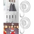 thumbnail image 4 of Suction Cup Hooks Large Clear Reusable Heavy Duty Hanger Christmas Wreath Hangers Strong Hooks for Bathroom 、Kitchen、Window、Glass and All Smooth Surface Inside and Outside…… (L-8PACKS), 4 of 5
