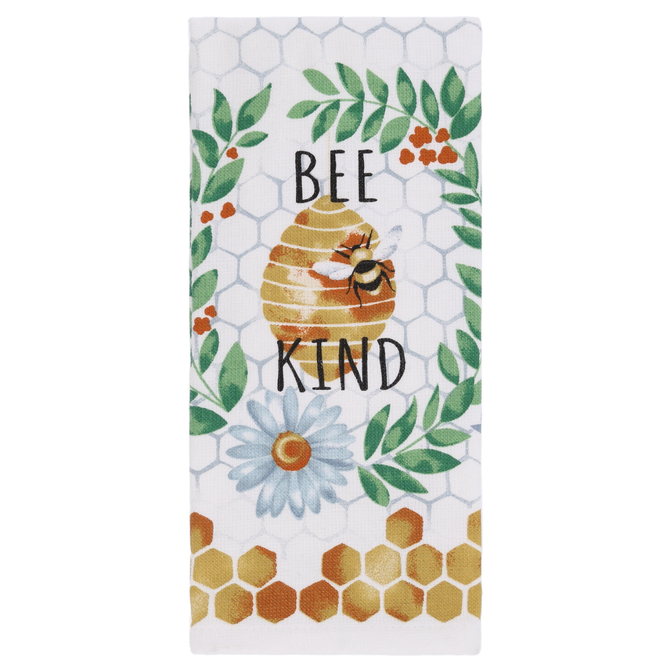Mainstays Bee Kind Multicolor Kitchen Towel, 15 in x 25 in