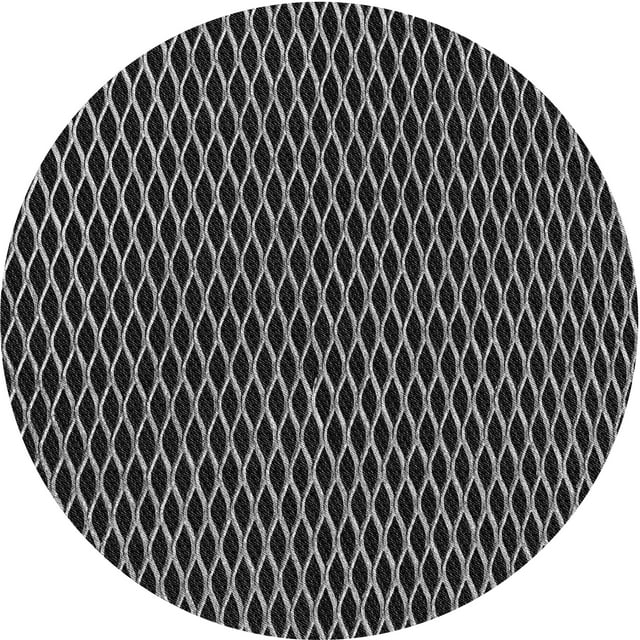 Ahgly Company Machine Washable Indoor Square Transitional Midnight Gray Area Rugs, 3' Square