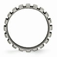 thumbnail image 2 of Grey Titanium Ring Band Wedding Black & IP-plated Wire 6mm Polished, 2 of 6