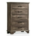 thumbnail image 5 of FOA Gafin 6pc Gray Wood Bedroom Set-Cal King+2 Nightstands+Chest+Dresser+Mirror, 5 of 15
