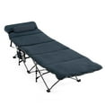 thumbnail image 4 of Spaco Folding Retractable Travel Camping Cot with Mattress and Carry Bag-Blue, Compact Camping Cot Backpacking Ultralight Folding Lightweight Cot Easy Set Up Heavy Duty, 4 of 10