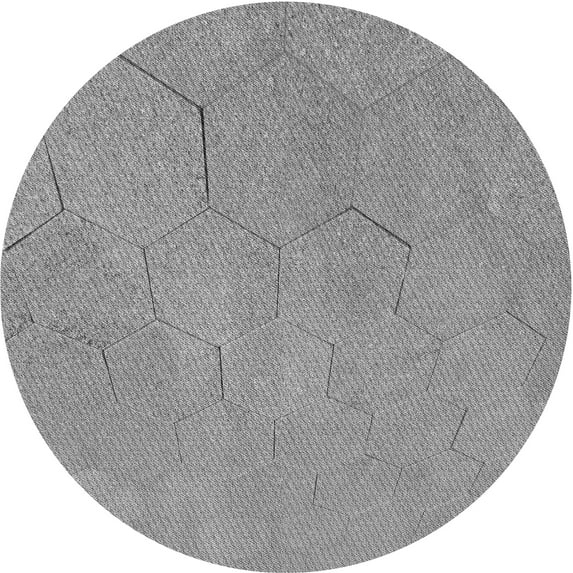 Ahgly Company Machine Washable Indoor Square Transitional Gray Cloud Gray Area Rugs, 3' Square