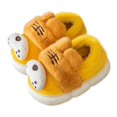thumbnail image 3 of Vedolay Slippers Toddler Comfort House Slippers Cute Warm Plush Slip-On Boys Girls Yellow,22, 3 of 5