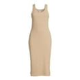 thumbnail image 4 of Time and Tru Women's Ribbed Knit Midi Tank Dress, Sizes XS-XXXL, 4 of 4