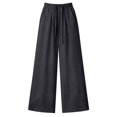 thumbnail image 5 of Women's Summer Solid Color Ice Narrow Wide Leg Pants, 5 of 5
