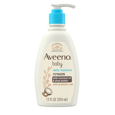 Aveeno Baby Daily Moisturizing Body Lotion Cream for Baby and Toddler with Nourishing Oat, 12 fl oz