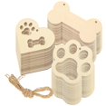 thumbnail image 3 of 1 Set Diy Wooden Chips Bone Claw Heart Style Wooden Chip Wood Cutouts Party Supplies with Rope, 3 of 4