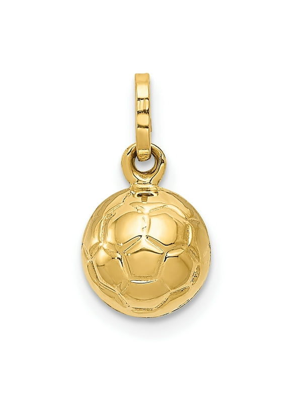 Soccer Ball Gold Pendant