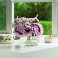 thumbnail image 3 of ENOVA FLORAL Artificial Flower Arrangement with Vase,Mixed Artificial Silk Peony Flower in Vase for Decoration Home Office, Wedding Centerpiece, 3 of 5