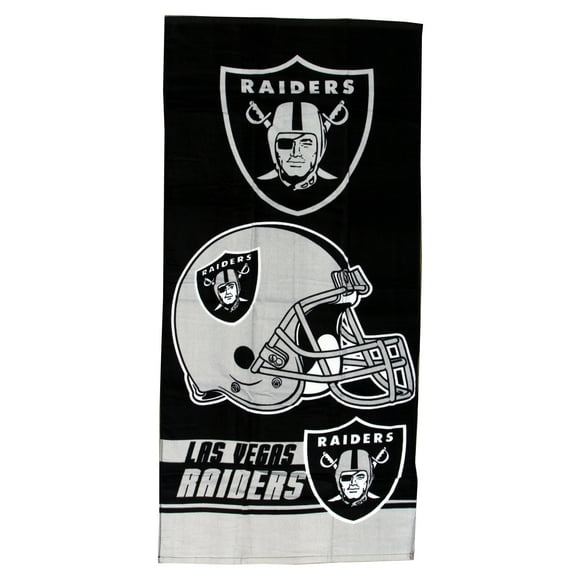 Luxurious - Licensed Football Team Las Vegas Sports - 100% Cotton Velour Beach Towel – Soft, Absorbent, and Stylish!