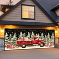thumbnail image 4 of Large 7x16 Ft Merry Christmas Santa Holiday Party Photography Background Garage Door Banner, 4 of 5