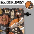 thumbnail image 3 of Mushroom (22) Kitchen Curtains - Vintage Tier Curtains for Bathroom Living RV Rod Pocket Window Drapes 36 Inch 2 Panels Set 28"x36" Window Treatment Tiers, 3 of 4