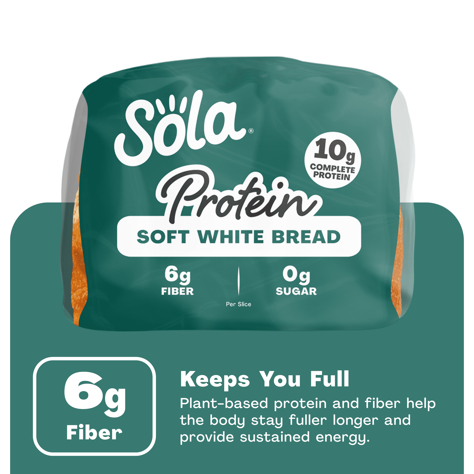 Sola Sweet & Buttery, Complete Sola Sweet & Buttery, Complete 10g protein Soft Baked Regular White Bread Loafs